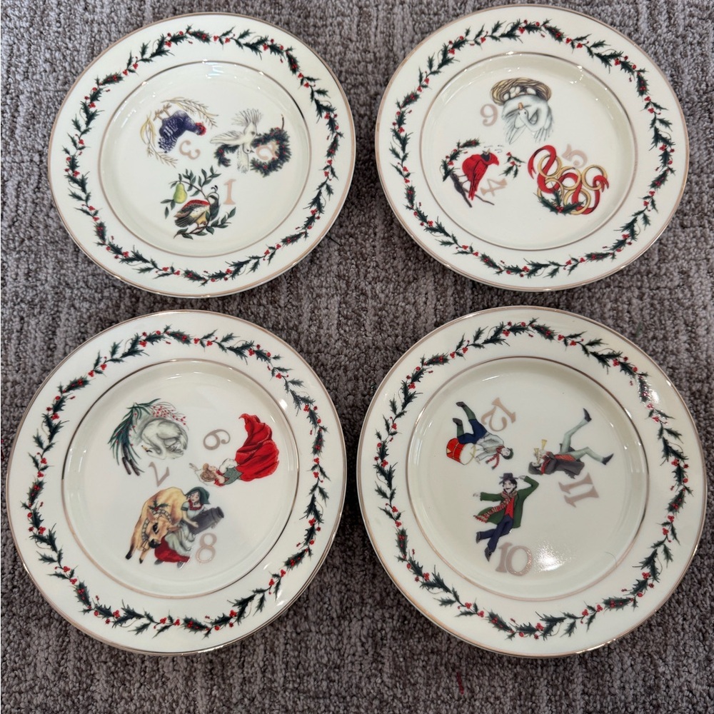 Lenox 12 days of Christmas dessert plates